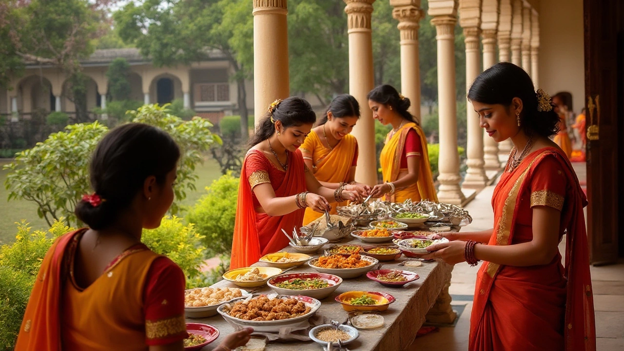 Tasting and Enjoying Indian Breakfast