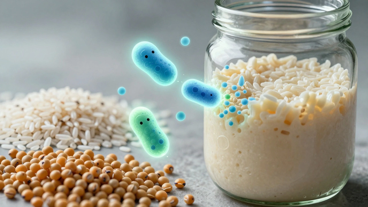 Artistic visualization of fermentation process in idli batter